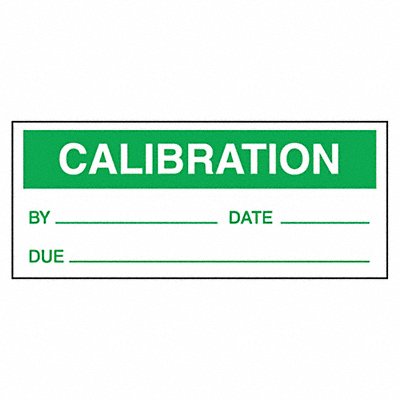 Calibration Label 1-1/2inW x 5/8inH PK25