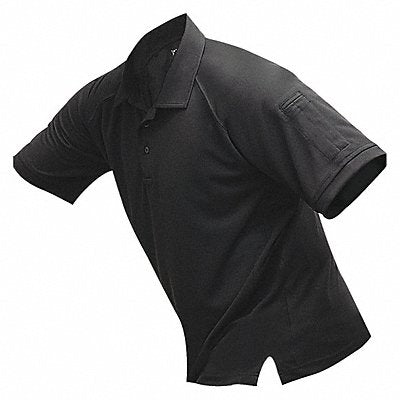 Mens Tactical Polo Black Short Sleeve XL