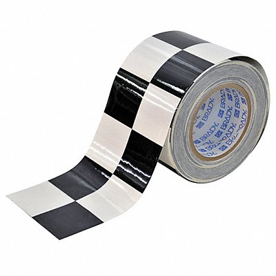 Floor Tape Black/White 4 inx100 ft Roll