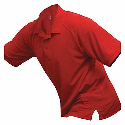 Mens Tactical Polo Red Short Sleeve 2XL