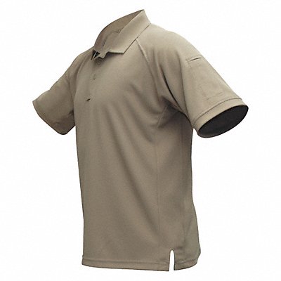 Mens Tactical Polo Tan Short Sleeve 2XL