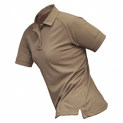 Womens Tactical Polo Tan Short Sleeve L