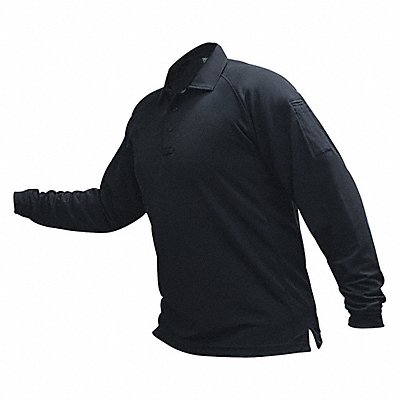 Mens Tactical Polo Navy Long Sleeve XS