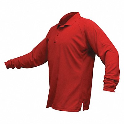 Mens Tactical Polo Red Long Sleeve 3XL