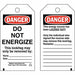 Lockout Tag 3 x 5-1/2In Polyester PK25