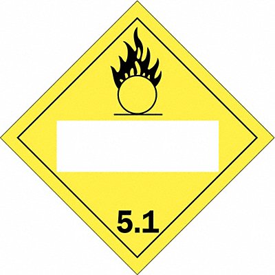 DOT Container Placard 10-3/4 Label W