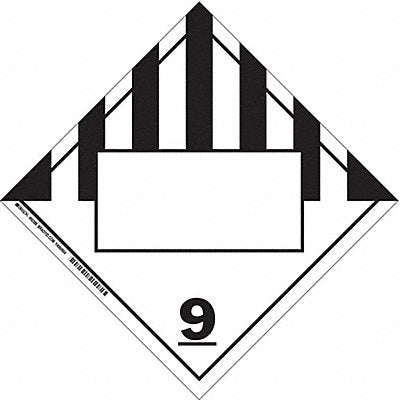 DOT Container Placard 10-3/4 Label W