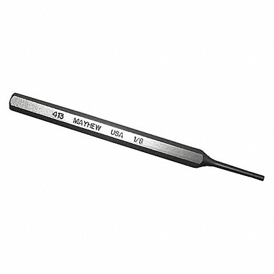 Pin Punch 4-3/4in L 1/8in Tip Steel