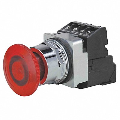 Illuminated Push Button 30mm 1NO/1NC Red