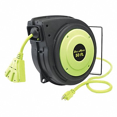 Retractable Cord Reel 50 ft 120VAC Blk