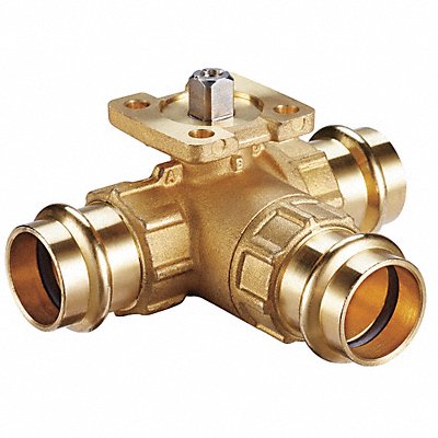 Ball Valve 3 Way SS Trim Press End 3/4