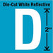 Die-Cut Refl. Letter Label D 2In H PK5