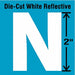 Die-Cut Refl. Letter Label N 2In H PK5