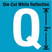 Die-Cut Refl. Letter Label Q 2In H PK5