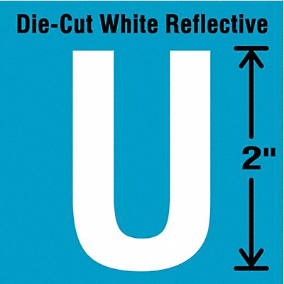 Die-Cut Refl. Letter Label U 2In H PK5