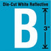 Die-Cut Refl. Letter Label B 3In H PK5