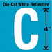 K8345 Die-Cut Refl. Letter Label C 4In H PK5