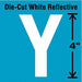 K8345 Die-Cut Refl. Letter Label Y 4In H PK5
