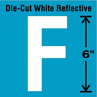 Die-Cut Reflective Letter Label F 6In H