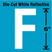 Die-Cut Reflective Letter Label F 6In H