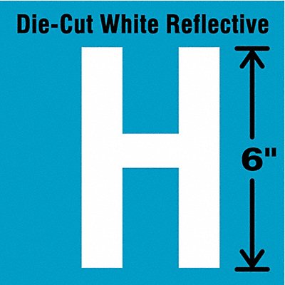 Die-Cut Reflective Letter Label H 6In H