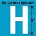 Die-Cut Reflective Letter Label H 6In H