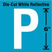 Die-Cut Reflective Letter Label P 6In H