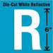 Die-Cut Reflective Letter Label R 6In H