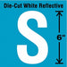Die-Cut Reflective Letter Label S 6In H