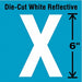 Die-Cut Reflective Letter Label X 6In H