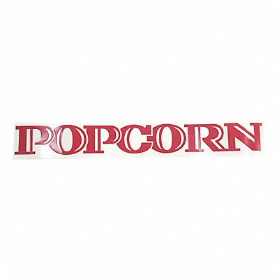 Decal Popcorn Red Top and Letters