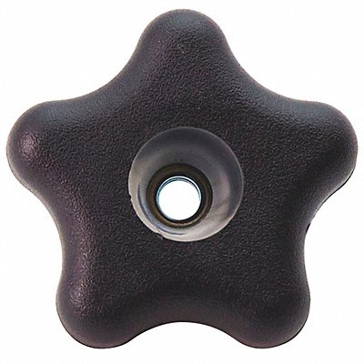 Knob Handle Plastic Star Black