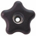Knob Handle Plastic Star Black