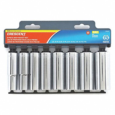 Socket Set 8 pc. 1/2in SAE Deep