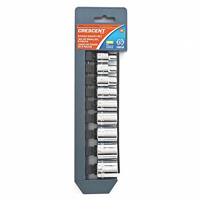 SAE Socket Set 9 pc. 3/8in Drive 12 pt.