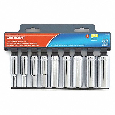 Metric Deep Socket Set 9 pc. 3/8in.