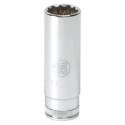 Socket drive 6pt Deep metric 1/4in 7mm