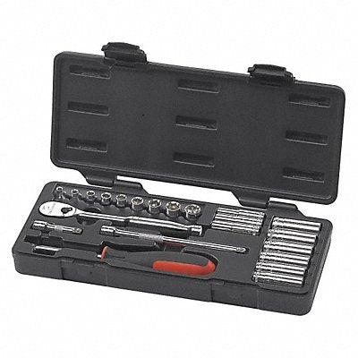Metric Socket Set 22 pc. 1/4in Drive