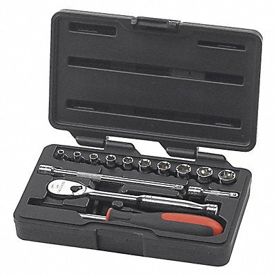 Metric Socket Set 14 pc. 1/4in Drive