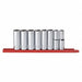 Socket drive 6 Pt. Deep sae 8 Pc. 1/2in