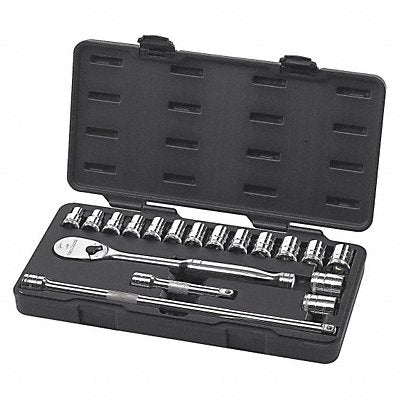 Metric Socket Set 18 pc. 1/2in Drive