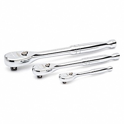 Ratchet Set 3pc 1/4in 3/8in 1/2in Polish