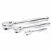 Ratchet Set 3pc 1/4in 3/8in 1/2in Polish