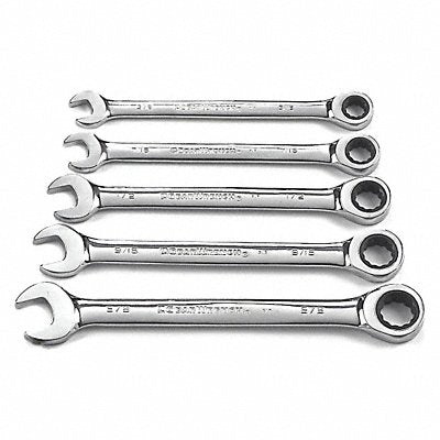 Combination Ratcheting Wrench 5 pc. SAE