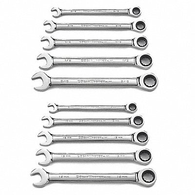 Combination Ratcheting Wrench 10pc