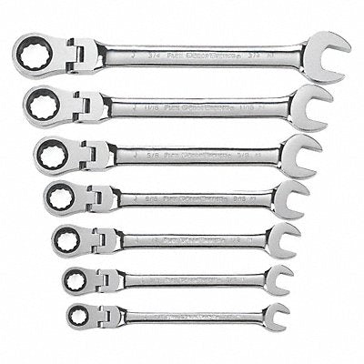 Combination Ratcheting Wrench 7 pc. SAE