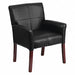 Side Chair Black Seat Leather Back
