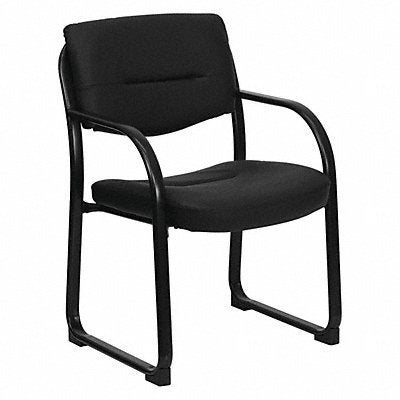 Side Chair Black Seat Leather Back