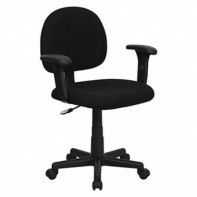 Task Chair Black Seat Fabric Back