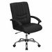 Executive Chair Black Seat Leather Back